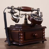 Ansaire American retro-creative fashion telephone Antique European-style aircraft solid wood fixed-line home
