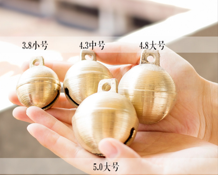 ) Pure Copper Dog Bells Pet Bells Bells Golden Teddy Hanging Bells Peanut Earth Bells