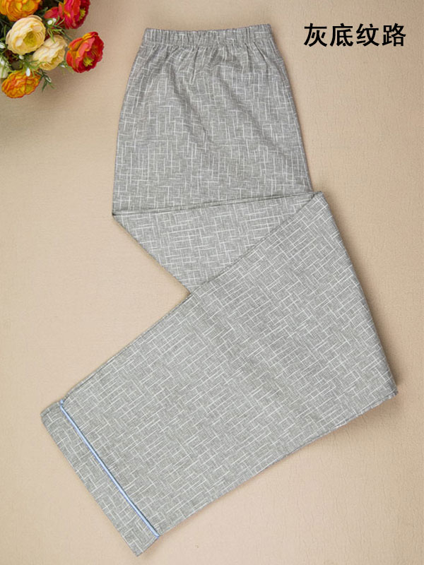 Quần pyjama quần cotton nam cotton lỏng quần nhà nam mùa hè mỏng phần muỗi quần điều hòa không khí cộng với phân bón tăng quần sooc nữ