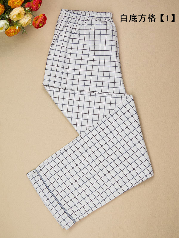 Quần pyjama quần cotton nam cotton lỏng quần nhà nam mùa hè mỏng phần muỗi quần điều hòa không khí cộng với phân bón tăng quần sooc nữ