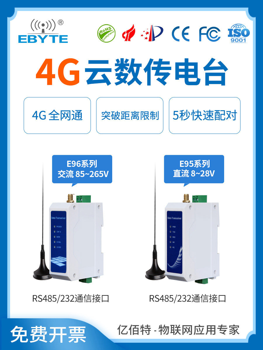 Full Netcom 4G DTU module RS485 232 cloud data transmission radio LTE to serial port PLC data transmission communication