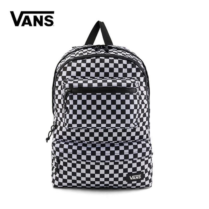 Vans Genuine Unisex Couple Style Trendy Fashion Classic Design Checkerboard Versatile Sports Backpack