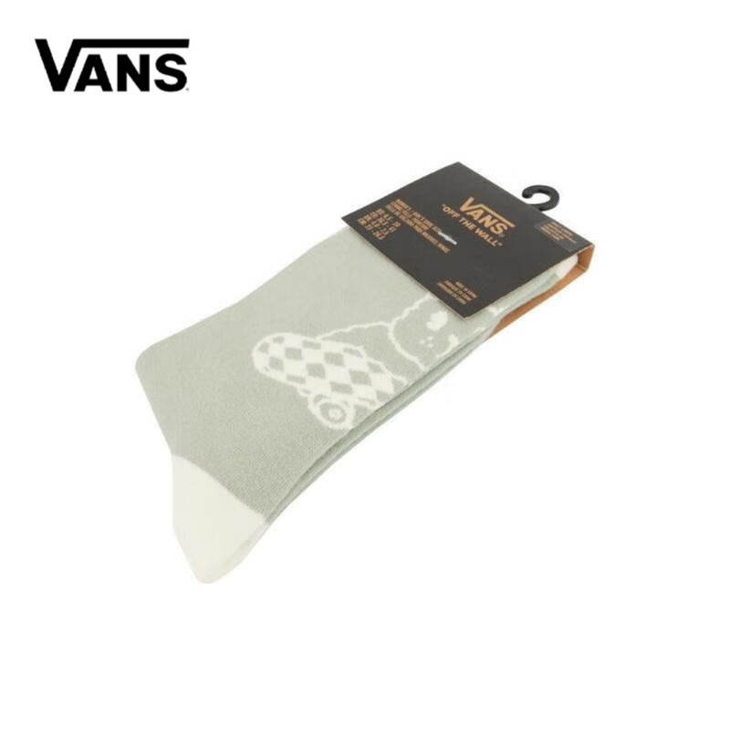 Vans Genuine Women's Mid-Calf Pure Cotton Socks with Koala Print, Comfortable and Snug Fit, Spring/Summer Style, One Pair