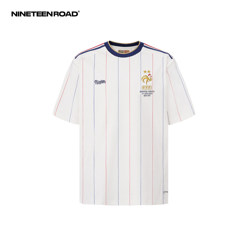 【France】-2010-South Africa-Retro-Olise-Mbappe-Everyday Versatile American-Style Pure Cotton Short-Sleeve Shirt
