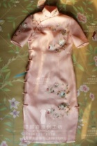  Custom spring and Summer Republic of China style new Chinese style improved cheongsam eugen yarn hand embroidered cheongsam dress