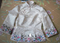  Autumn and winter padded thickened Chinese top small coat cotton coat New Years coat cheongsam Chinese coat coat