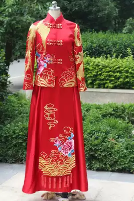 Xiuhe dress Bride new toast dress Wedding dress Chinese wedding dress Wedding dress show kimono female Xiuhe