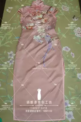 2020 spring and summer heavy silk embroidered Republic of China style modified Chinese cheongsam dress