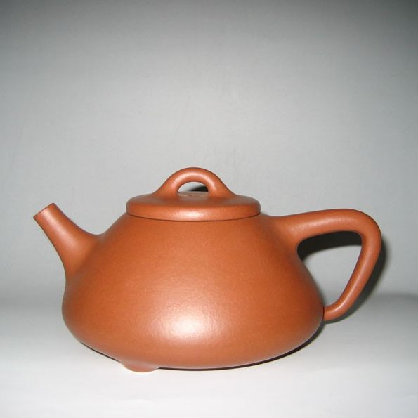 国家高級工芸美術師 周桂珍製 段泥紫砂壺 石楽刻『山水風景漢詩文