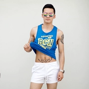 Áo vest nam mùa hè hip hop đi biển cotton thấm mồ hôi vest thể thao không tay áo vest chạy bộ