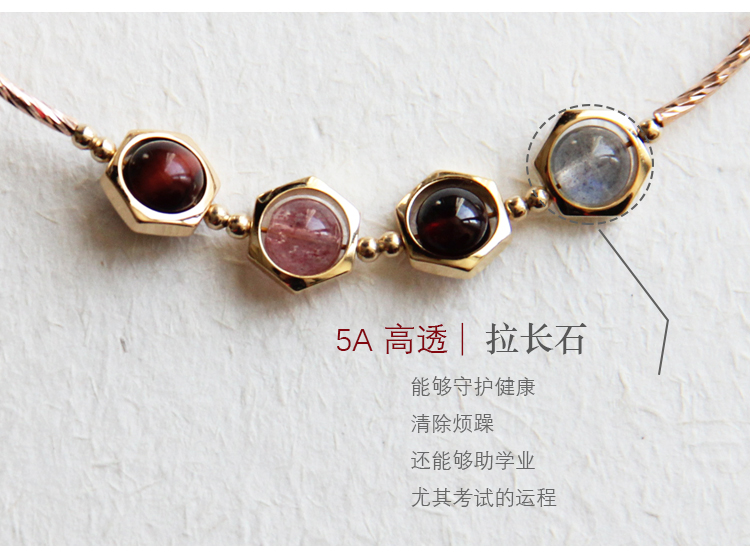 拂 莲 garnet vòng chân nữ Duobao pha lê vàng hồng mắt cá chân chuỗi chân nữ ban đầu đơn giản vòng chân lắc chân nữ nhật bản