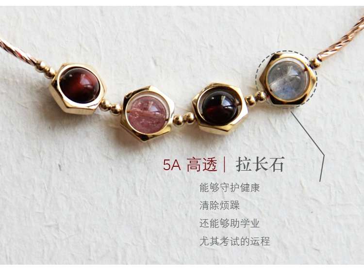 拂 莲 garnet vòng chân nữ Duobao pha lê vàng hồng mắt cá chân chuỗi chân nữ ban đầu đơn giản vòng chân