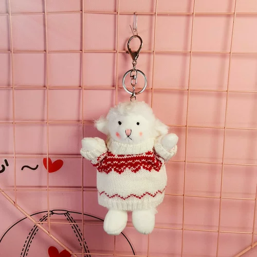 Брендовый аксессуар на рюкзак, милая фигурка, кукла девочка, плюшевая игрушка, брелок, популярно в интернете, овечка