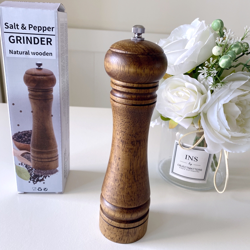 Export Solid Wood Pepper Grinder, Manual Pepper Grinder for Grinding Pepper, Sea Salt, and Sichuan Pepper with Ceramic Core Export Solid Wood Pepper Grinder, Manual Pepper Grinder for Grinding Pepper, Sea Salt, and Sichuan Pepper with Ceramic Core