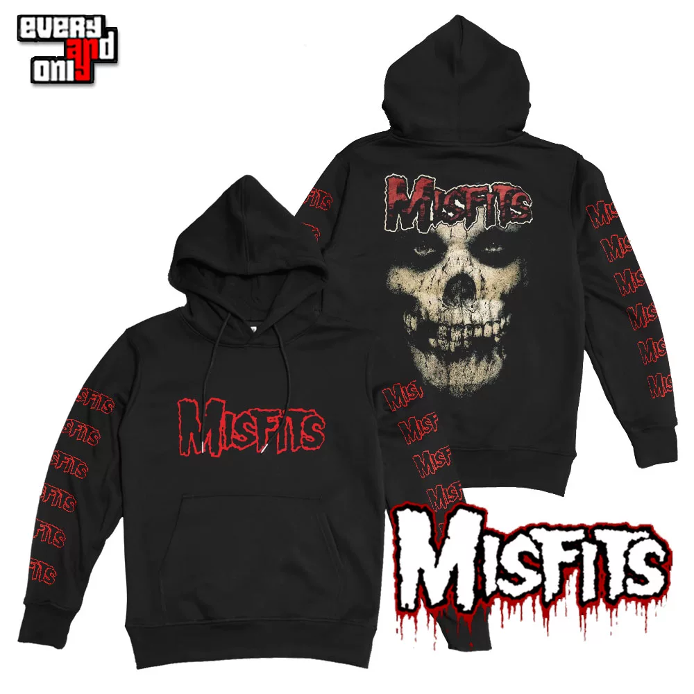 MISFITS панк-рок группа череп SKULL печатной повседневной американской худи со склоненным волком