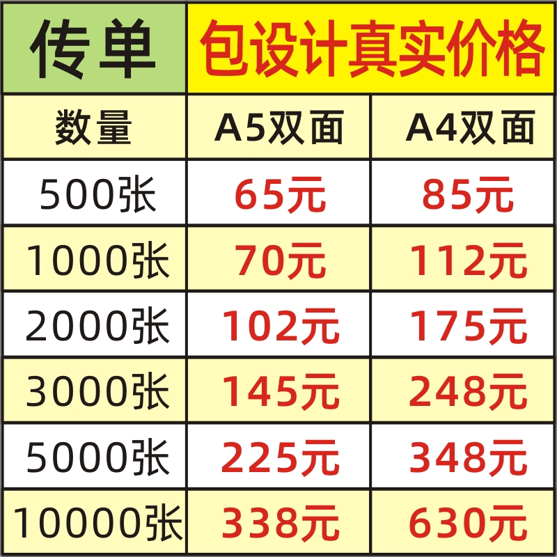 Propaganda leaf printing color page printing advertising custom design production poster color printing DM Zhengzhou tri-fold page