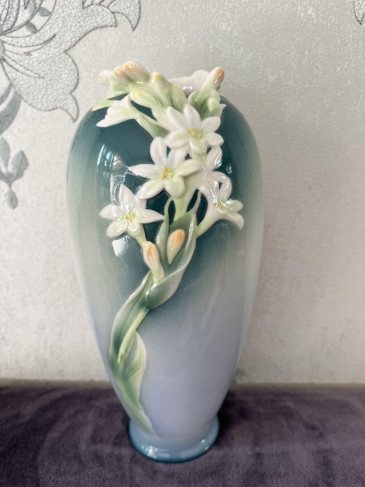 Franz法蓝瓷百合花大花瓶（全新有原盒）-淘宝Taobao | 天猫Tmall