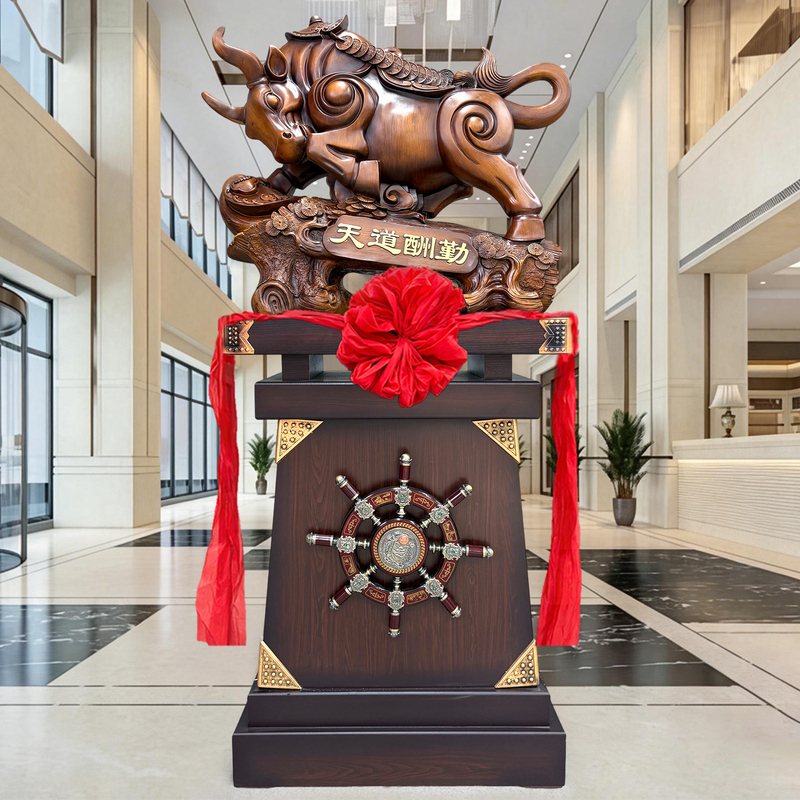 Large Cow Figurine for Office, Company Opening, Good Luck Gift, Restaurant Decoration, Craft Gift, High-End Present