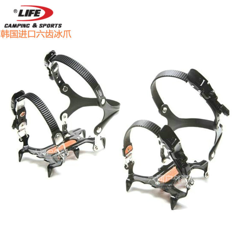 Korea Life Sports 6P Power Eisen Six teeth ice claw 6 teeth portable Easy outdoor climbing