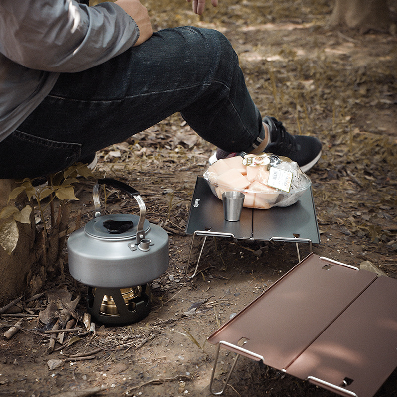Outdoor Mini Aluminum Alloy Super Light Table Camping Portable Folding Table Hiking Barbecue Coffee Table Multipurpose Camping Table