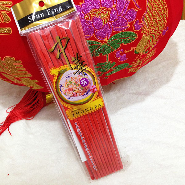 Chopsticks Chinese Boutique Plastic Red Chopsticks Wedding Supplies Banquet Wedding Supplies Environmentally Friendly Chopsticks