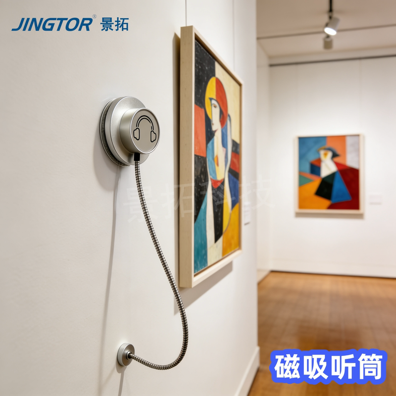 Magnetic Earpiece Exhibition Hall Automatic Player Expector Wall-Mounted Magnetic Earphone Museum Special Earpiece Device