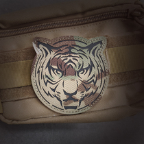 New Personality Tiger Magic Sticker Octopus Tiger Head Tiger Head Pattern Laser Cutting Morale Backpack Sticker Chapter Arm Badge