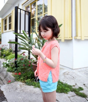 Clear RainbowBus Pure cotton girl vest T-shirt sleeveless tops with a fresh neck for baby baby