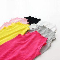 New RainbowBus spring and summer daughter childrens clothing baby bottoming sleeveless vest womens cotton T-shirt 3295