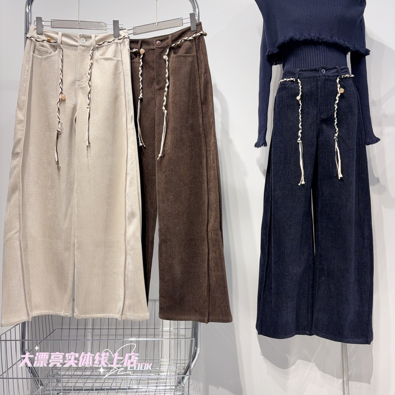 Designer Light Luxury Women's Clothing 2026 Winter Versatile Fashion New Slimming Wide-Leg Casual Pants K9282/799 Designer Light Luxury Women's Clothing 2026 Winter Versatile Fashion New Slimming Wide-Leg Casual Pants K9282/799