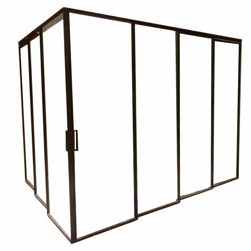 Kitchen corner sliding door titanium magnesium alloy open minimalist door four linkage hanging wheel corner door balcony sliding door