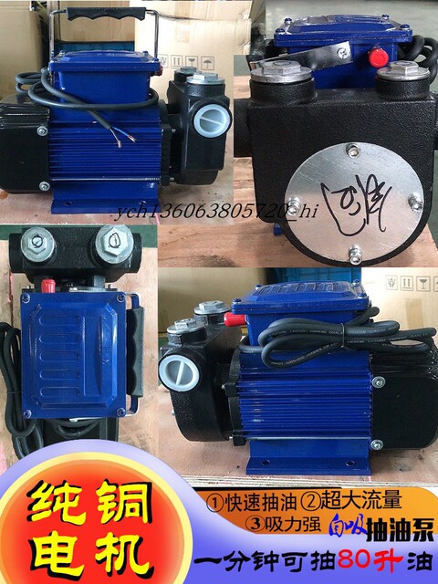 Original portable portable self-priming explosion-proof single-phase electric oil pump sliding vane pump pure copper motor house 220v