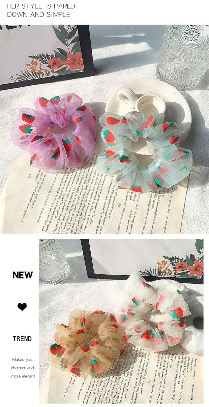 New Fashion Strawberry Retro Sweet Cheap Scrunchies Wholesale display picture 3