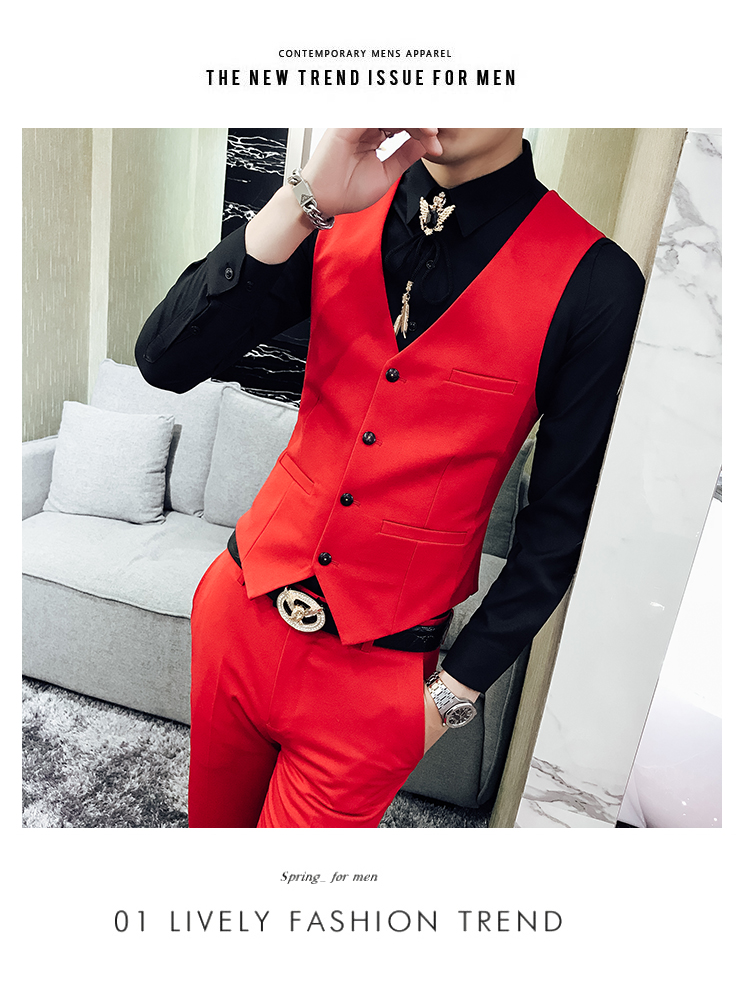 Trường đêm nam mẫu phù hợp với nam phù hợp với giới trẻ Slim Phiên bản Hàn Quốc của nhà tạo mẫu tóc kiểu Anh shop thời trang nam 
