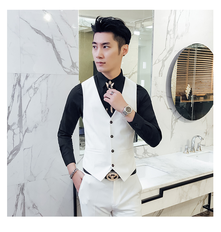 Trường đêm nam mẫu phù hợp với nam phù hợp với giới trẻ Slim Phiên bản Hàn Quốc của nhà tạo mẫu tóc kiểu Anh shop thời trang nam 