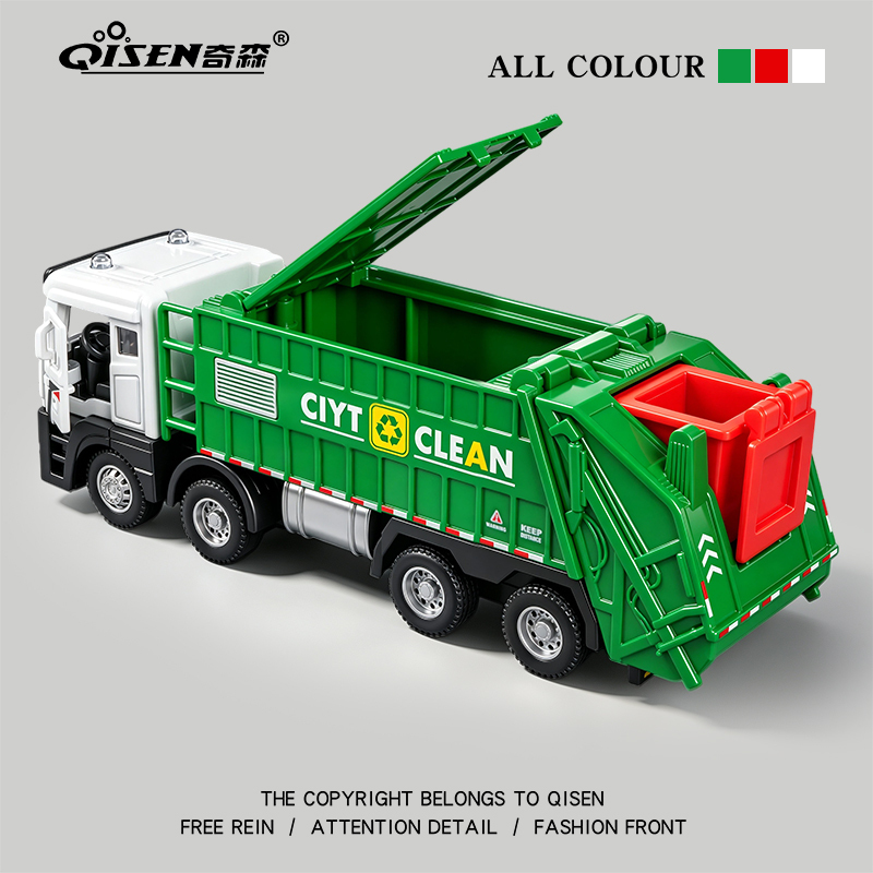 Alloy Garbage Truck Toy Children's Sanitation Engineering Vehicle Cleaning Model Large Simulation Engineering Vehicle Boy's Transport Vehicle Alloy Garbage Truck Toy Children's Sanitation Engineering Vehicle Cleaning Model Large Simulation Engineering Vehicle Boy's Transport Vehicle