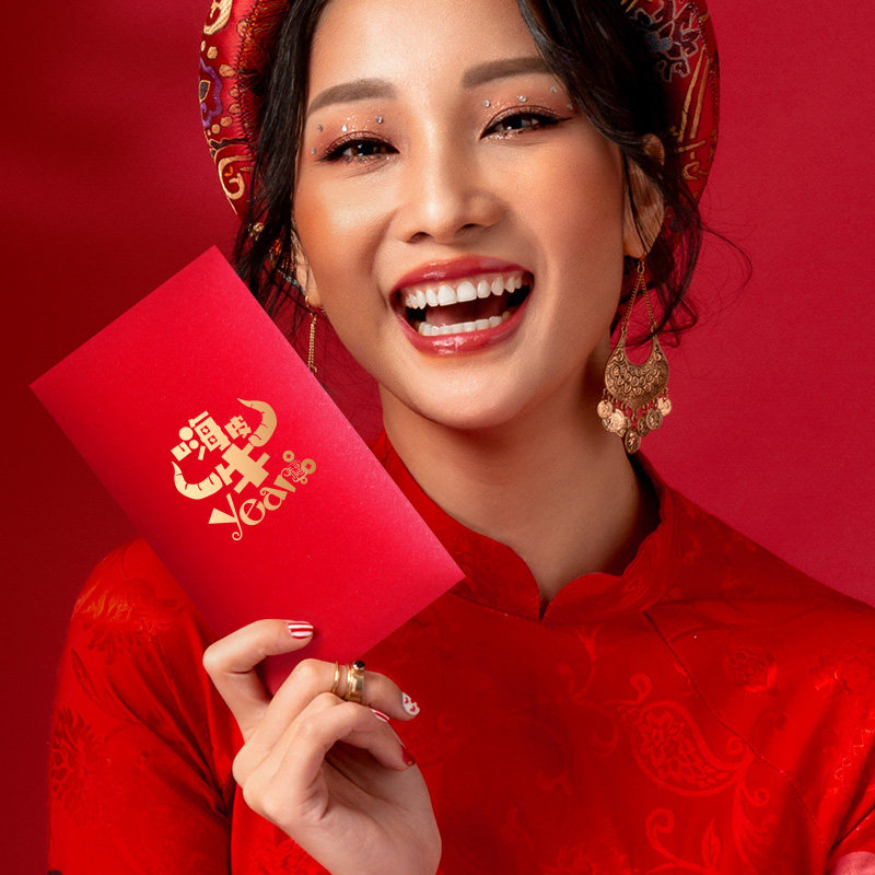 New Year red envelope custom company logo red envelope Enterprise advertising color printing bronzing creative personality custom-made red packet