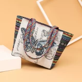 Этническая сумка на одно плечо, мультяшный прочный шоппер, портативная сумка через плечо, этнический стиль