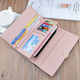 2023 New Folding Wallet Student Thin Ladies Horizontal Long Buckle Three-fold Soft Leather Hand Wallet Women