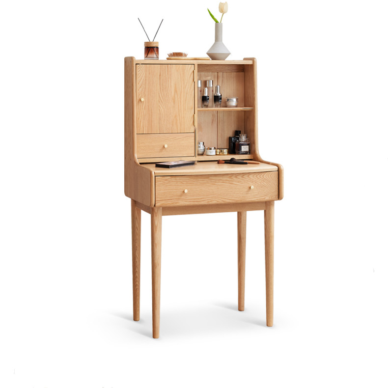 Solid wood dressing table oak mini makeup table dressing stool simple desk Nordic small apartment dressing table