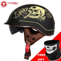 TORC Harley Motorcycle Helmet Four Seasons Locomotive Male Half-Clad Vintage Prince Helmet Electric Car Safety Half Helmet