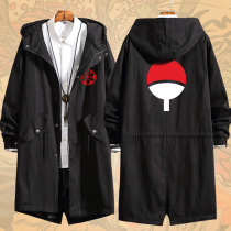  Naruto clothes mid-length windbreaker Naruto Sasuke Uchiha weasel anime jacket autumn and winter sweater two-dimensional