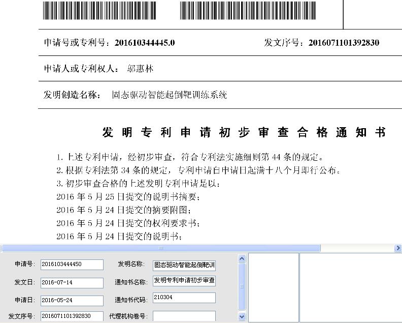 Solid state driving intelligent starting-up target training system Wu Whelin invented hitting training equipment
