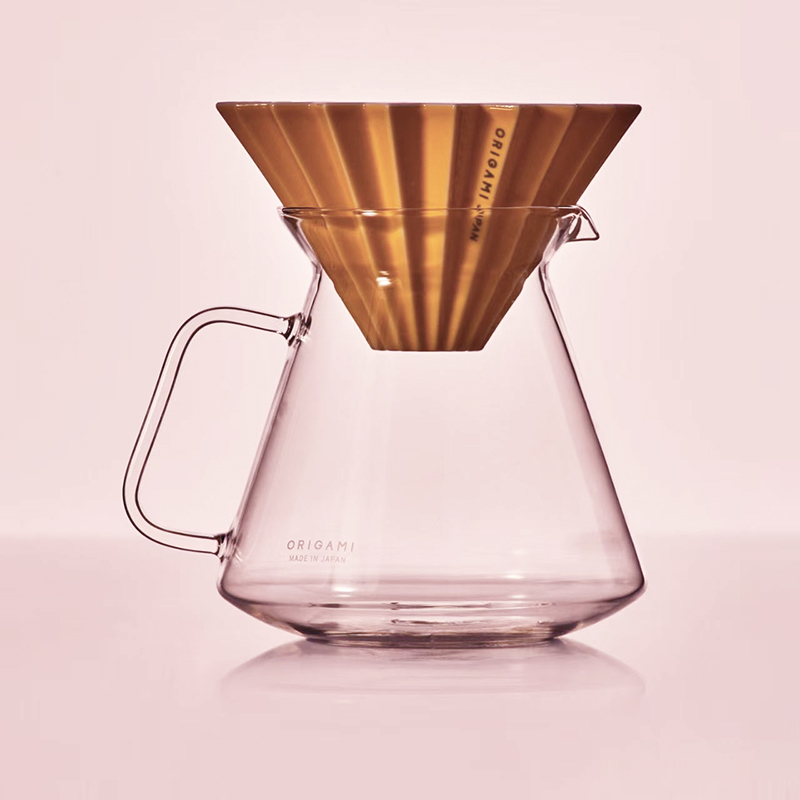 Origami Japanese Harryo Glass Sharing Pot Japanese Imported Hand-Brewed Coffee Sharing Pot Heat-Resistant 710ml