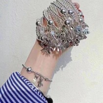 (Immediately Rich) Korea East gate 925 pure silver bracelet female transfer fashion personality small crowdsourced silver accessories wind