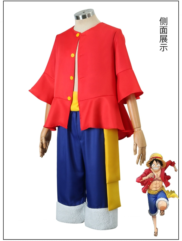 One Piece Luffy cos phù hợp với hai năm sau quần áo thế hệ thứ hai mũ rơm giày phù hợp với trang phục hóa trang anime quần áo