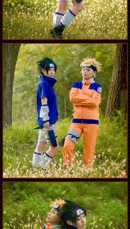 Naruto Naruto chính hãng uchiha sasuke cos phù hợp với thế hệ đầu tiên cosplay cậu bé phù hợp với bộ quần áo đầy đủ