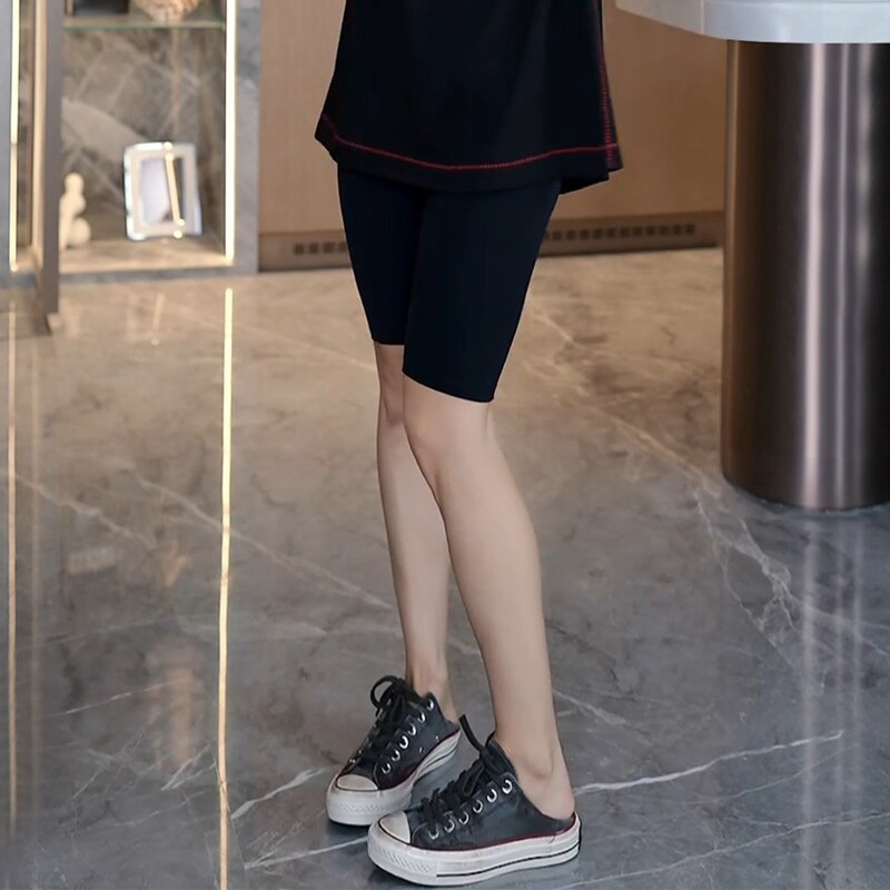 Tt Designer [Cycling Pants] Fashionable Outdoor Casual Slim Tight Sports Bottoming Shorts Women's Summer New Style