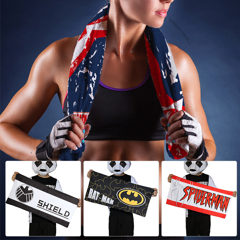 Superman Spiderman sports sweat-absorbing towel male running gym female wrist adult wash face basketball wipe sweat bath towel