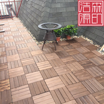Outdoor wooden floor Anti-corrosion carbonized wood Balcony Terrace Courtyard Bathroom Douglas fir square mosaic floor